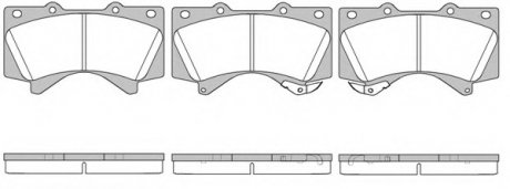 Гальмівні колодки перед. Toyota Land Cruiser 08- (advics) WOKING P13713.02 (фото 1)