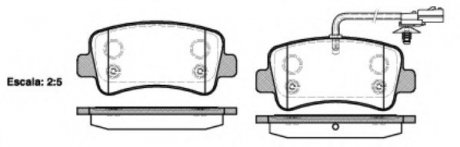Комплект тормозных колодок, дисковый тормоз WOKING P15393.01 (фото 1)