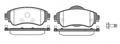 Комплект тормозных колодок, дисковый тормоз WOKING P15643.08 (фото 1)