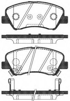 Комплект тормозных колодок, дисковый тормоз WOKING P15883.02 (фото 1)