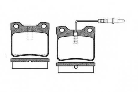 Комплект тормозных колодок, дисковый тормоз WOKING P2213.22 (фото 1)