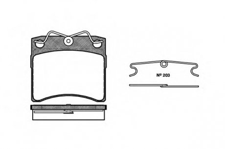 Комплект тормозных колодок, дисковый тормоз WOKING P2853.00 (фото 1)