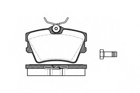 Комплект тормозных колодок, дисковый тормоз WOKING P4913.00 (фото 1)