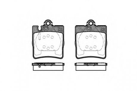 Комплект тормозных колодок, дисковый тормоз WOKING P6093.10 (фото 1)