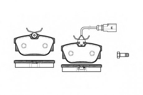 Комплект тормозных колодок, дисковый тормоз WOKING P6673.01 (фото 1)