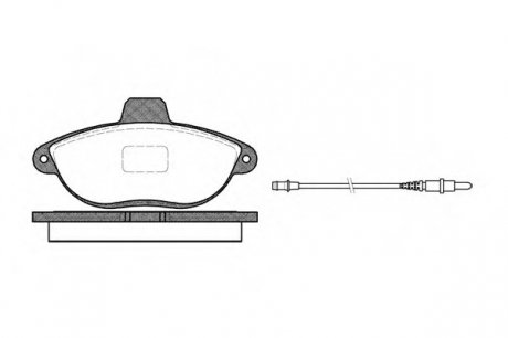 Комплект тормозных колодок, дисковый тормоз WOKING P7023.02 (фото 1)