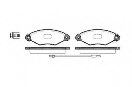 Комплект тормозных колодок, дисковый тормоз WOKING P7433.01 (фото 1)