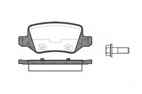 Комплект тормозных колодок, дисковый тормоз WOKING P9183.00 (фото 1)