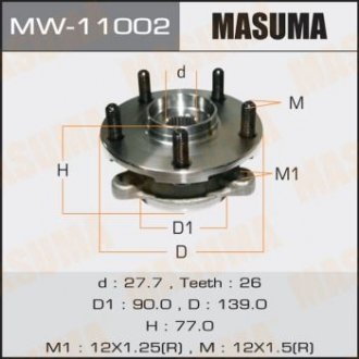 Ступичный узел Masumafront COROLLA_ NDE180 Masuma MW11002 (фото 1)