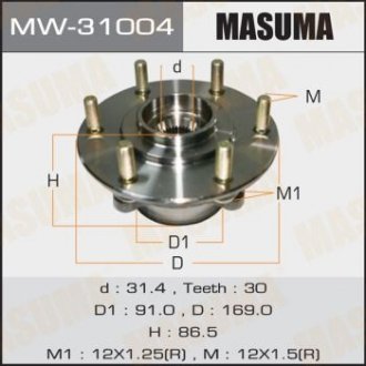 Ступичный узел front PAJERO_ V87W Masuma MW31004 (фото 1)