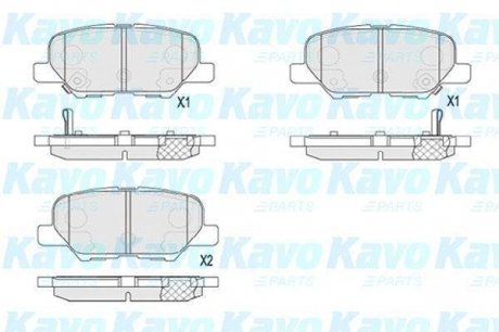Комплект тормозных колодок KAVO KBP-5551 (фото 1)