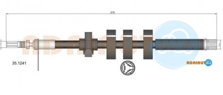 Шланг тормозной пер лев ADRIAUTO 351241 (фото 1)