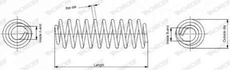 SPRʯYNA ZAWIESZENIA VW MONROE SE4087 (фото 1)