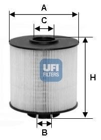 Паливний фільтр UFI 26.017.00 (фото 1)