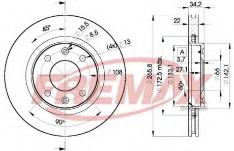 Тормозной диск Fremax BD-4750 (фото 1)