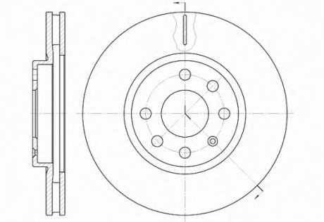 Тормозной диск WOKING D6611.10 (фото 1)