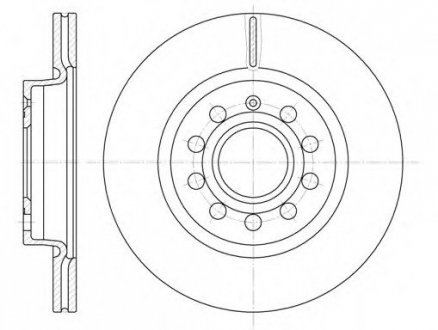 Гальмівний диск перед. A3/Caddy/Golf/Jetta/Leon/Octavia/Toledo 03- WOKING D6647.10 (фото 1)