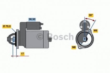 Стартер Bosch 0 986 022 151 (фото 1)