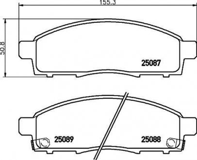 Тормозные колодки дисковые, к-кт. BREMBO P56 102 (фото 1)