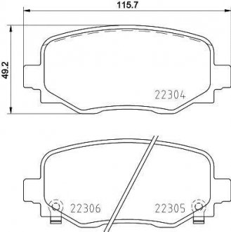 Тормозные колодки, к-кт. BREMBO P23 177 (фото 1)