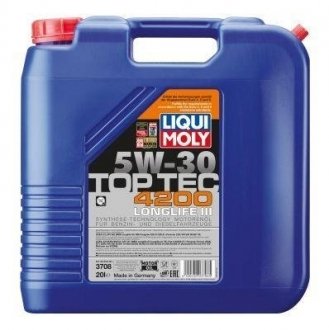 Моторное масло Top Tec 4200 5W-30 синтетичне 20 л LIQUI MOLY 3708 (фото 1)