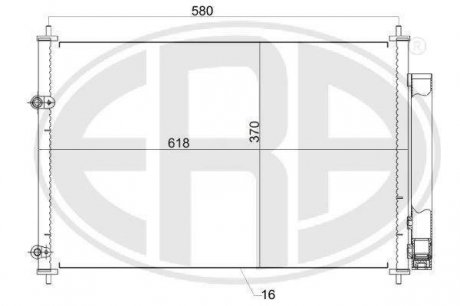 Радиатор кондиціонера ERA 667161 (фото 1)