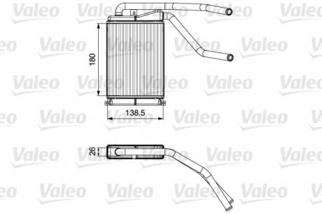 Радиатор обігрівача general motors PHC Valeo 811546 (фото 1)