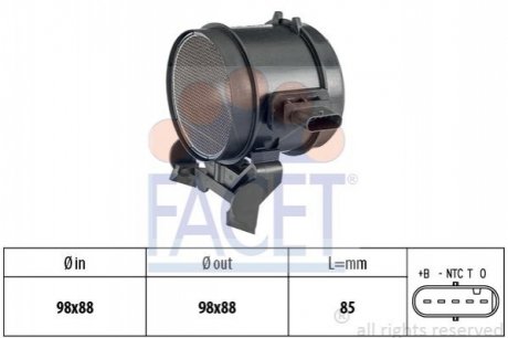 Расходомер воздуха (5 конт.) MB Sprinter, Vito 2.5-5.5 05- FACET 10.1355 (фото 1)