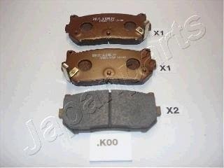 Комплект тормозных колодок, дисковый тормоз JAPANPARTS PP-K00AF (фото 1)