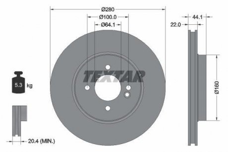 Томрозной диск TEXTAR 92157905 (фото 1)