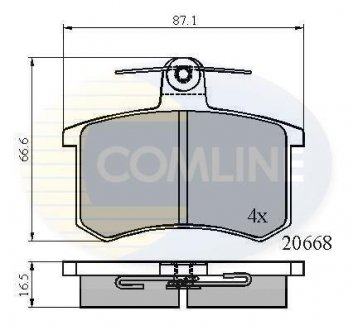 Комплект тормозных колодок, дисковый тормоз Comline CBP0558 (фото 1)