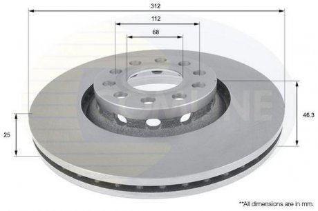 Тормозной диск Comline ADC1431V (фото 1)