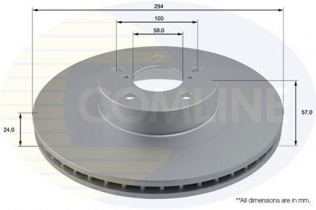 Тормозной диск Comline ADC0814V (фото 1)