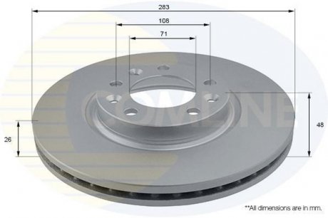 Тормозной диск Comline ADC2710V (фото 1)