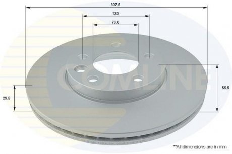 Тормозной диск Comline ADC1451V (фото 1)