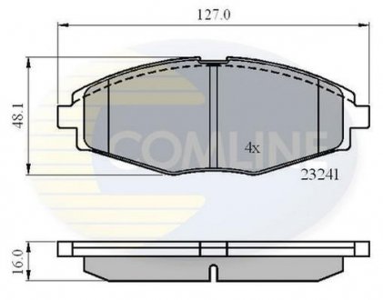 Комплект тормозных колодок, дисковый тормоз Comline CBP0486 (фото 1)