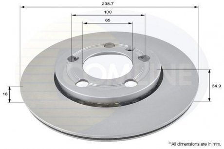 Тормозной диск Comline ADC1461V (фото 1)
