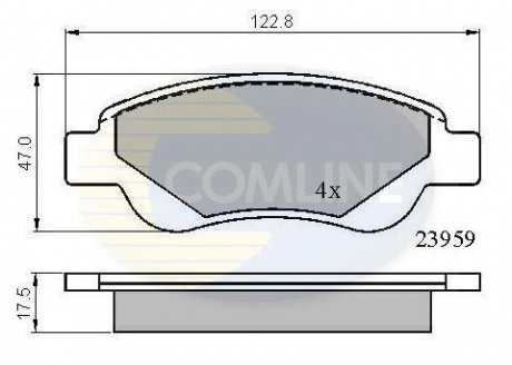 Колодки дискового тормоза Comline CBP01552 (фото 1)