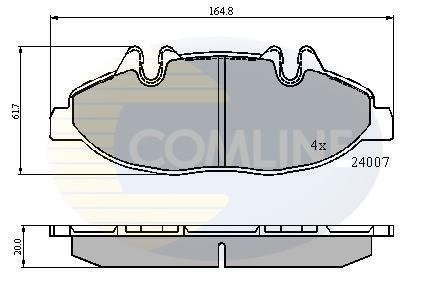 Комплект тормозных колодок, дисковый тормоз Comline CBP01305 (фото 1)