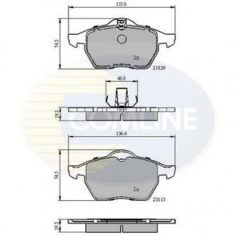 Комплект тормозных колодок, дисковый тормоз Comline CBP0749 (фото 1)