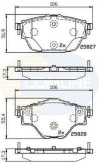 - Гальмівні колодки до дисків Citroen C4 13->, Peugeot 308 14-> Comline CBP32235 (фото 1)