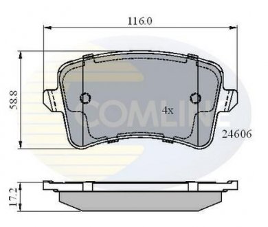 Комплект тормозных колодок, дисковый тормоз Comline CBP01709 (фото 1)