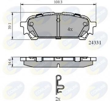 - Гальмівні колодки до дисків Subaru Impreza 00-> Comline CBP31775 (фото 1)