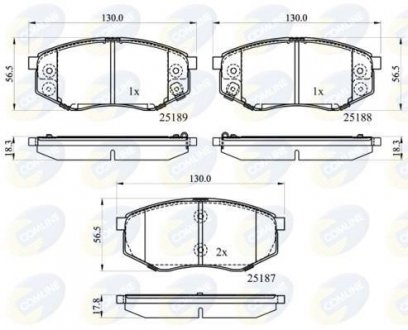 - Гальмівні колодки до дисків Hyundai ix20 10-> Comline CBP32194 (фото 1)