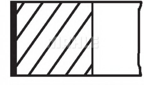 Комплект кілець поршня двигуна Mahle 015 61 N2 (фото 1)