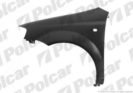 Крило переднє ліве Chevrolet Aveo T200 2003-2008 Polcar 250001 (фото 1)