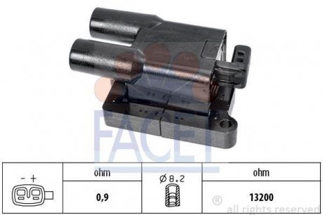 Катушка зажигания FACET 9.6396