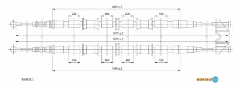 Трос зупиночних гальм ADRIAUTO 33.0212.1 (фото 1)