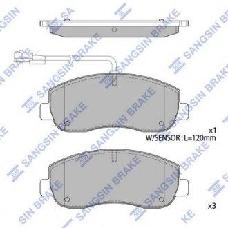 Кт. Гальмівні колодки дискові Sangsin SP1969 (фото 1)