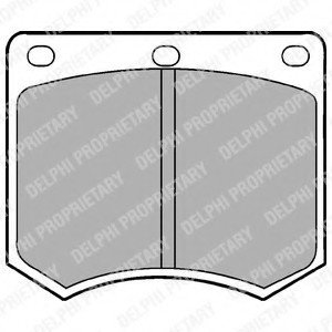Комплект тормозных колодок, дисковый тормоз Delphi LP154 (фото 1)